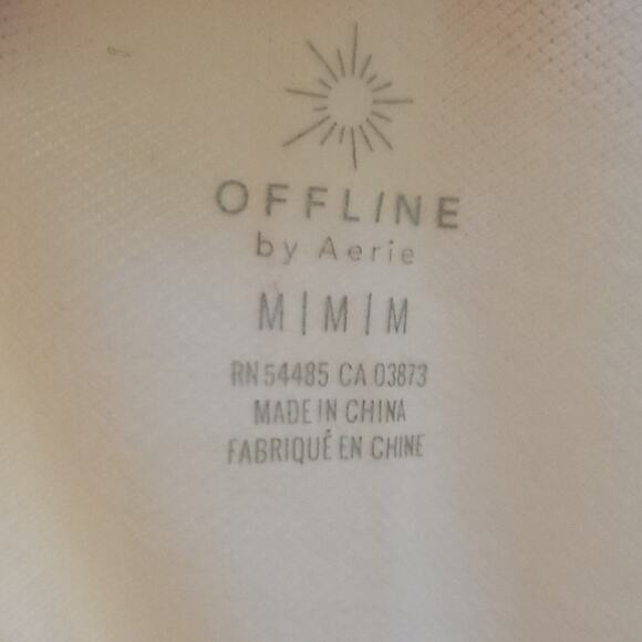 NWT Offline by Aerie Cropped Polo Shirt Distressed Tennis Core Vacation Size M - Picture 7 of 10